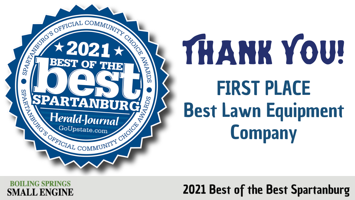 First Place Winner –  Best Lawn Equipment Company